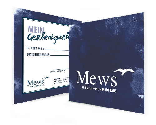 Modehaus Mews Gutschein in dunkelblau